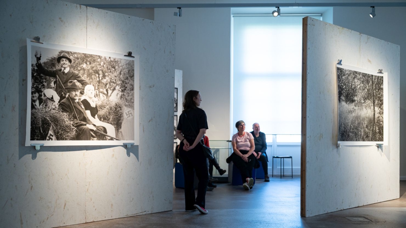 People view the exhibition.